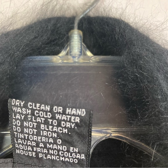 Fully Fashion Free Size Plus 2X Angora Rabbit Blend Cardigan Jacket Beads Fringe - Picture 5 of 9